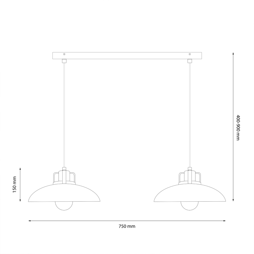 Brilagi - LED Lámpara colgante FLAMENGO 2xE27/60W/230V beige
