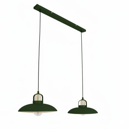 Brilagi - LED Lámpara colgante FLAMENGO 2xE27/60W/230V verde