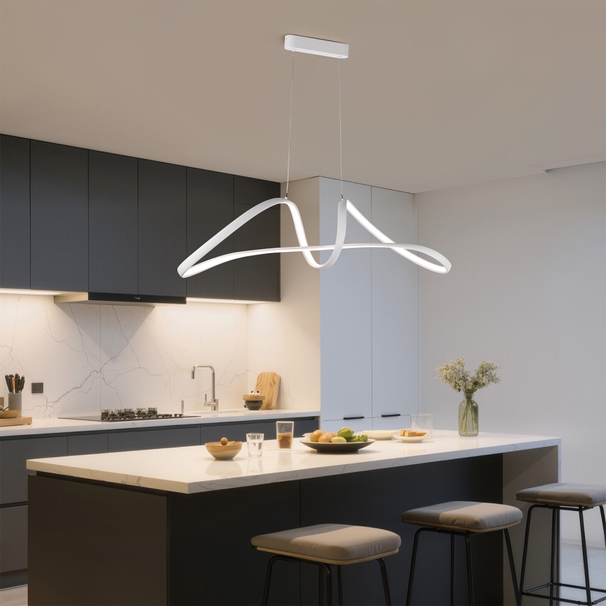 Brilagi - Lámpara colgante LED regulable con cable TWISTER LED/60W/230V 3000-6000K blanco + control remoto