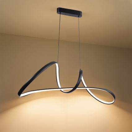 Brilagi - Lámpara colgante LED regulable en cable TWISTER LED/60W/230V 3000-6000K negra + control remoto