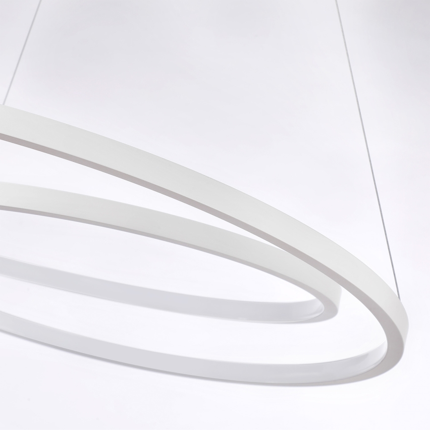 Brilagi - Lámpara colgante LED regulable TWISTER 105W/230V 3000-6000K Ø 100 cm blanca + control remoto