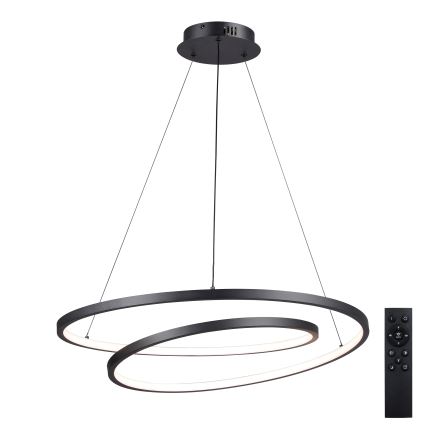 Brilagi - Lámpara colgante LED regulable en cable TWISTER LED/75W/230V 3000-6000K Ø 70 cm negra + mando a distancia