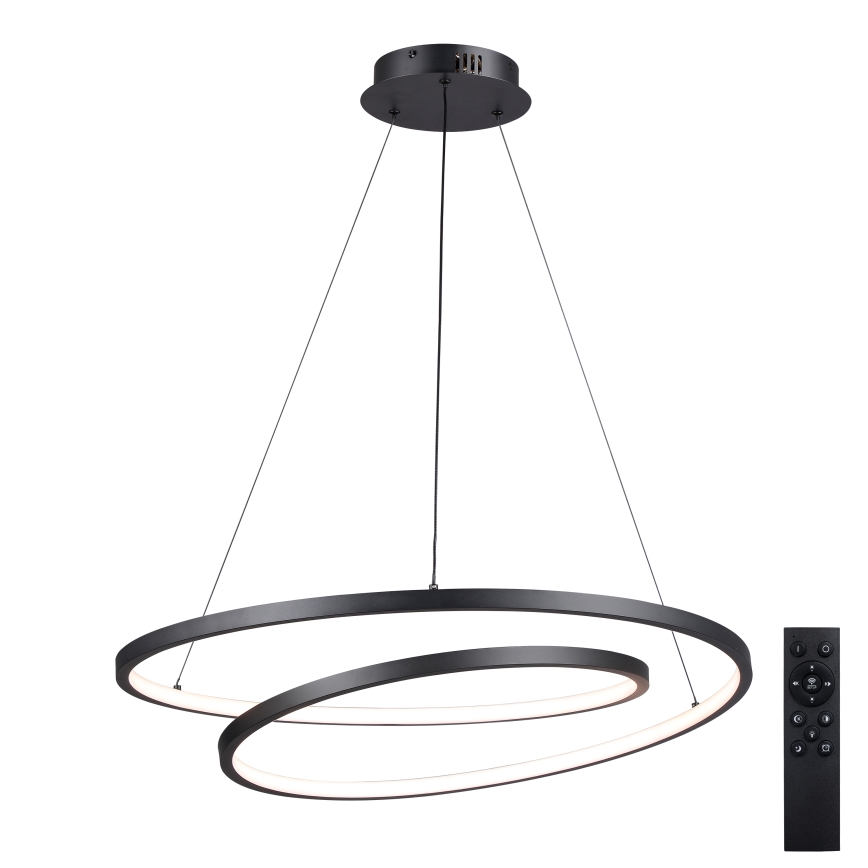 Brilagi - Lámpara colgante LED regulable en cable TWISTER LED/75W/230V 3000-6000K Ø 70 cm negra + mando a distancia