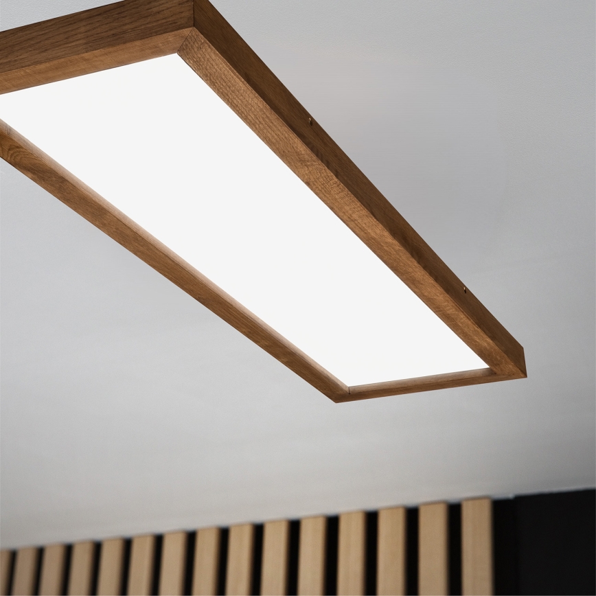 Brilagi - Lámpara de techo LED para baño WOODY FRAME LED/50W/230V 120x30 cm IP44 roble cerezo