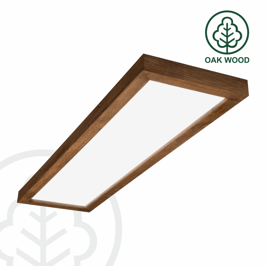 Brilagi - Lámpara de techo LED para baño WOODY FRAME LED/50W/230V 120x30 cm IP44 roble cerezo