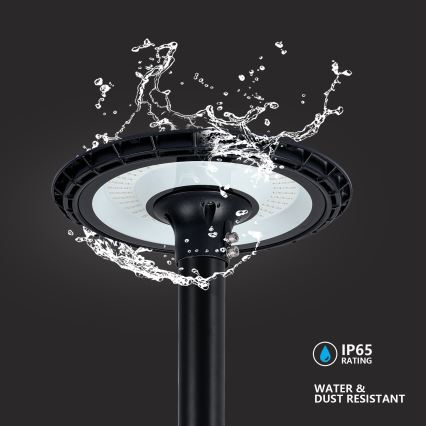 Brilagi - Lámpara LED de calle para exterior con poste de 5 m URBANSPARK LED/120W/230V negra IP65