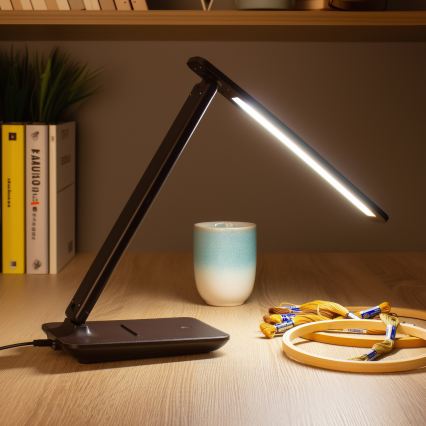 BRILAGI - Lámpara de mesa regulable MODO LED/7W/230V 3000/4000/6500K marrón