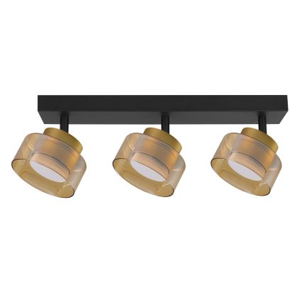 Brilagi - LED Lámpara de focos AURA LUX 3xGX53/30W/230V negro/dorado