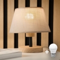 Brilagi - LED Lámpara de mesa ANTHONY 1xE14/40W/230V roble/beige