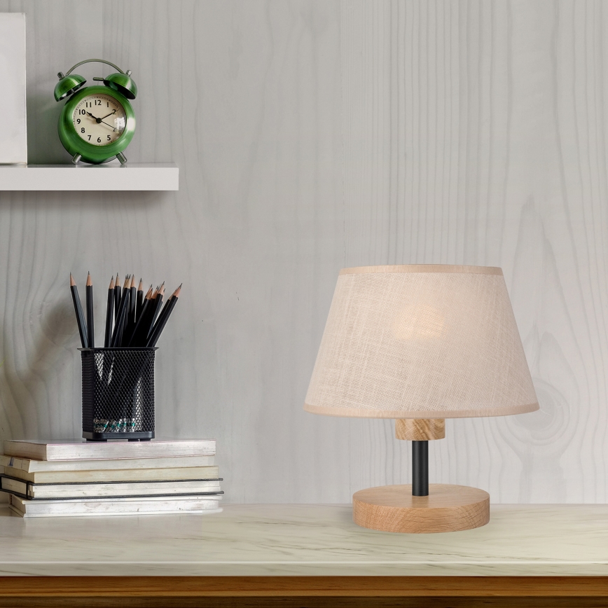 Brilagi - LED Lámpara de mesa ANTHONY 1xE14/40W/230V roble/beige