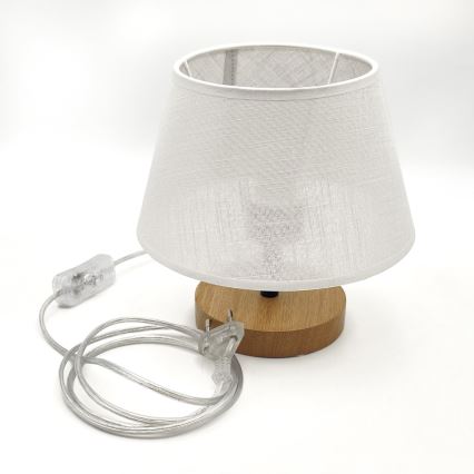 Brilagi - LED Lámpara de mesa ANTHONY 1xE14/40W/230V roble/blanco