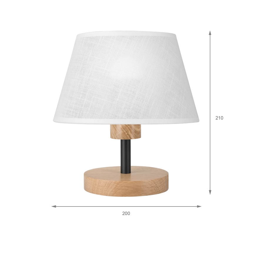 Brilagi - LED Lámpara de mesa ANTHONY 1xE14/40W/230V roble/blanco