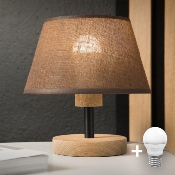 Brilagi - LED Lámpara de mesa ANTHONY 1xE14/40W/230V roble/marrón