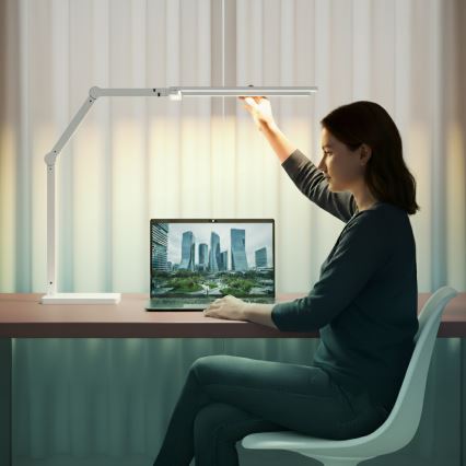BRILAGI - Lámpara de sobremesa táctil LED regulable VARIO LED/24W/230V 3000-6500K CRI 92 blanca