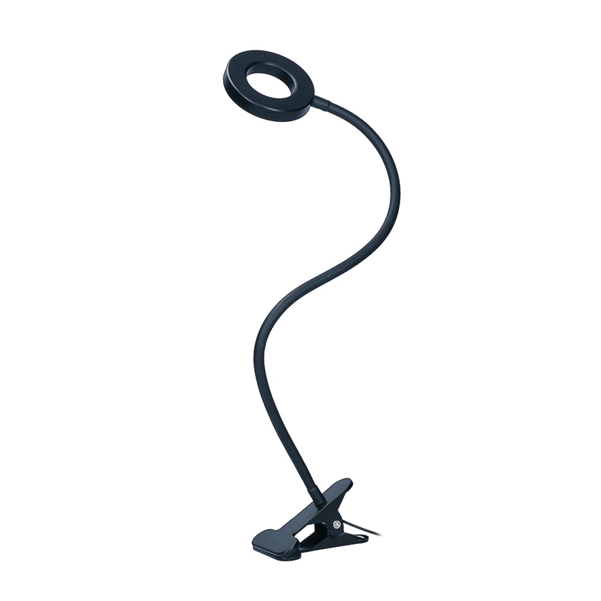 Brilagi -LED Lámpara de pinza regulable ORBELA LED/8W/5V 3000/4000/5000K negra