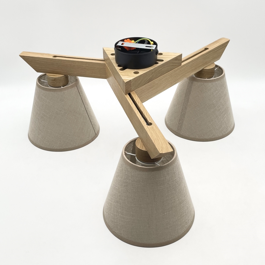 Brilagi - LED  Lámpara de techo ANTHONY 3xE14/40W/230V roble/beige