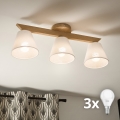Brilagi - LED  Lámpara de techo ANTHONY 3xE14/40W/230V roble/blanco