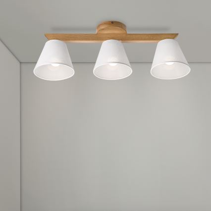 Brilagi - LED  Lámpara de techo ANTHONY 3xE14/40W/230V roble/blanco