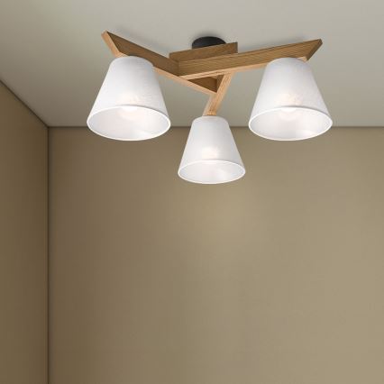 Brilagi - LED  Lámpara de techo ANTHONY 3xE14/40W/230V roble/blanco