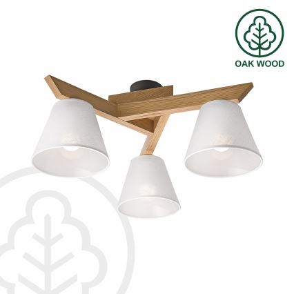 Brilagi - LED  Lámpara de techo ANTHONY 3xE14/40W/230V roble/blanco