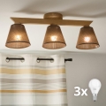 Brilagi - LED  Lámpara de techo ANTHONY 3xE14/40W/230V roble/marrón