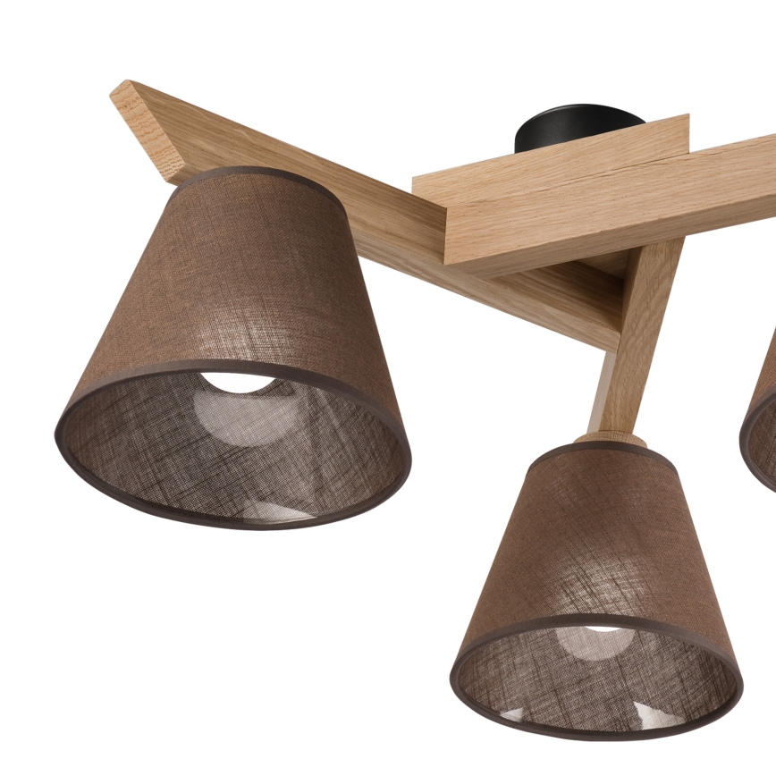 Brilagi - LED  Lámpara de techo ANTHONY 3xE14/40W/230V roble/marrón