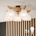 Brilagi - LED  Lámpara de techo ANTHONY 5xE14/40W/230V roble/blanco