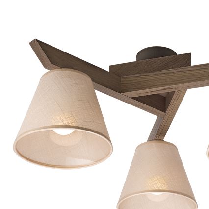 Brilagi - LED Lámpara de techo de superficie ANTHONY 3xE14/40W/230V roble/nogal/beige