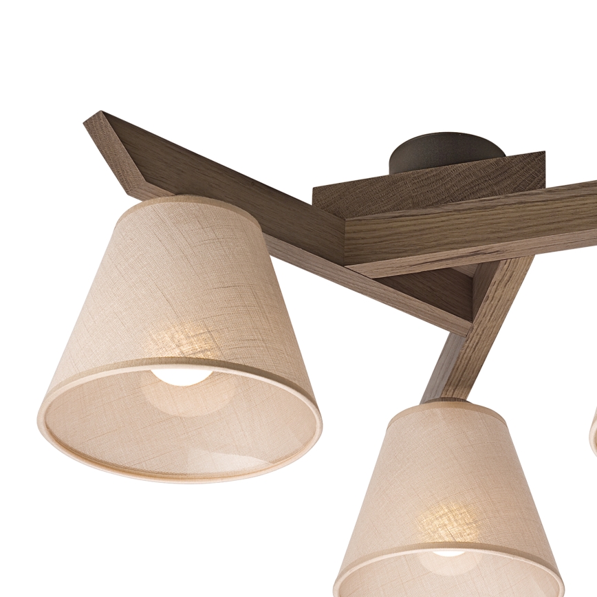 Brilagi - LED Lámpara de techo de superficie ANTHONY 3xE14/40W/230V roble/nogal/beige