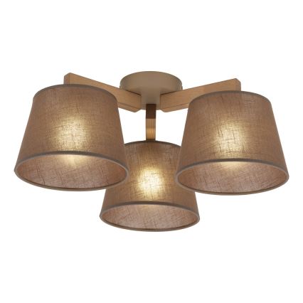 BRILAGI - LED Lámpara de techo de montaje en superficie LATTE SABIA 3xE27/15W/230V pino/marrón
