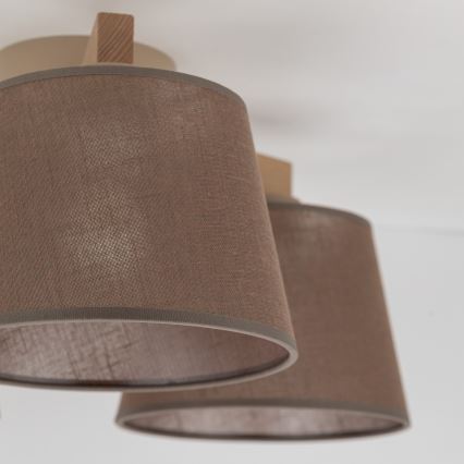 BRILAGI - LED Lámpara de techo de montaje en superficie LATTE SABIA 3xE27/15W/230V pino/marrón