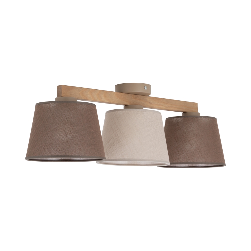 BRILAGI - LED Lámpara de techo de montaje en superficie LATTE SABIA 3xE27/15W/230V pino/mezcla