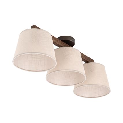 BRILAGI - LED Lámpara de techo de superficie LATTE 3xE27/15W/230V pino/beige