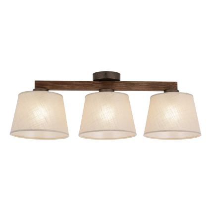 BRILAGI - LED Lámpara de techo de superficie LATTE 3xE27/15W/230V pino/beige