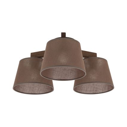 BRILAGI - LED Lámpara de techo de superficie LATTE 3xE27/15W/230V pino/marrón