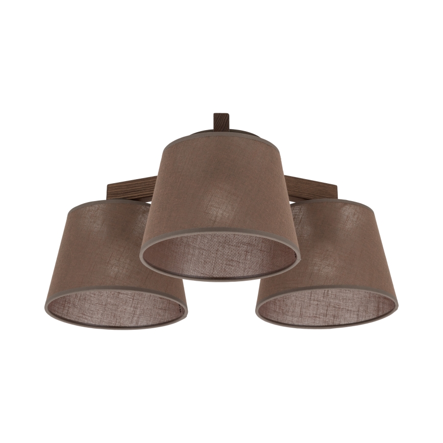 BRILAGI - LED Lámpara de techo de superficie LATTE 3xE27/15W/230V pino/marrón