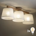 BRILAGI - LED Lámpara de techo de superficie LATTE SABIA 3xE27/15W/230V pino/blanco