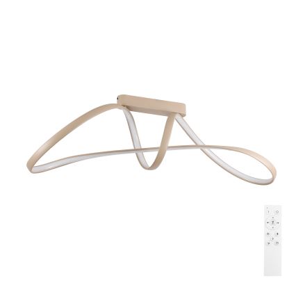Brilagi - Plafón LED regulable TWISTER LED/60W/230V 3000-6000K beige + control remoto