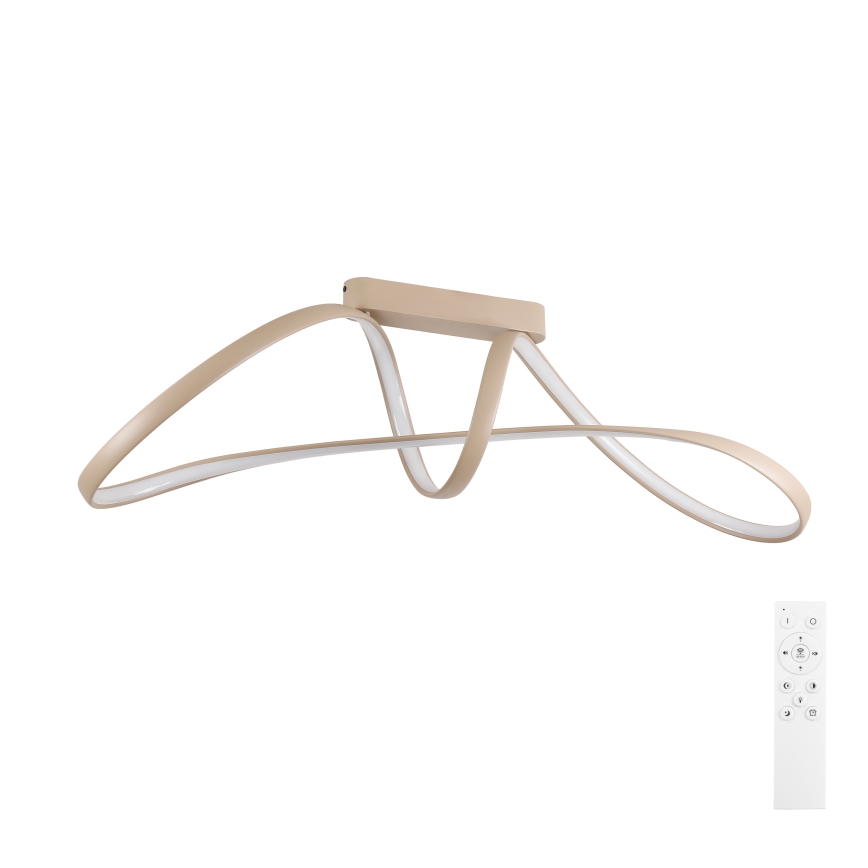 Brilagi - Plafón LED regulable TWISTER LED/60W/230V 3000-6000K beige + control remoto