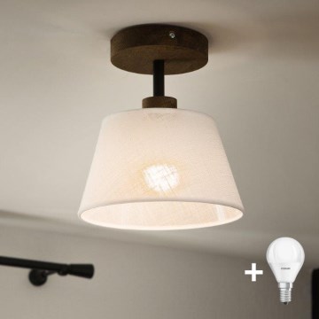 Brilagi - LED Lámpara de techo empotrada ANTHONY 1xE14/60W/230V roble nogal/blanco