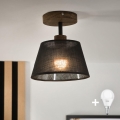 Brilagi - LED Lámpara de techo empotrada ANTHONY 1xE14/60W/230V roble nogal/negro