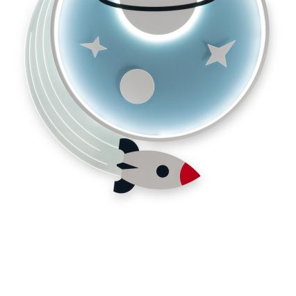 Brilagi - Luminaria de techo infantil STARSHIP LED/64W/230V 3000/4500/6000K azul