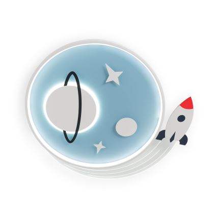 Brilagi - Luminaria de techo infantil STARSHIP LED/64W/230V 3000/4500/6000K azul