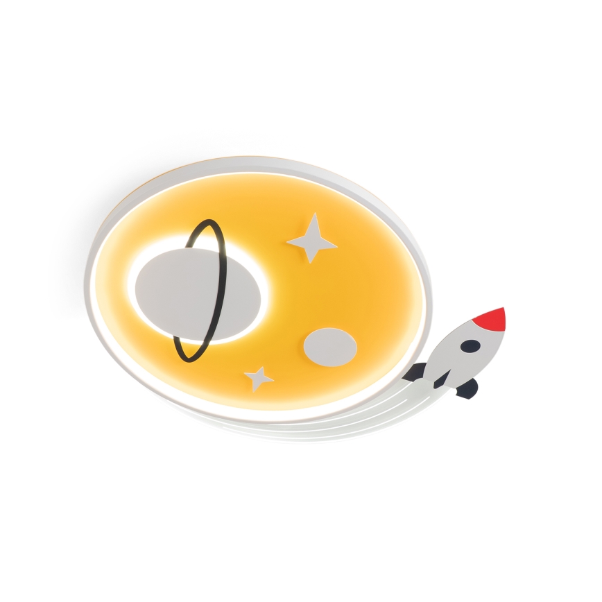 Brilagi -LED Lámpara de techo infantil STARSHIP LED/64W/230V 3000/4500K amarilla