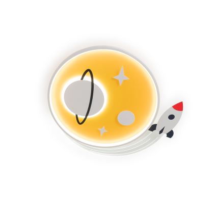 Brilagi -LED Lámpara de techo infantil STARSHIP LED/64W/230V 3000/4500K amarilla