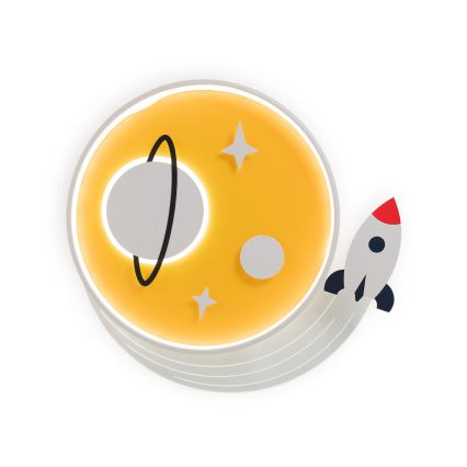 Brilagi -LED Lámpara de techo infantil STARSHIP LED/64W/230V 3000/4500K amarilla