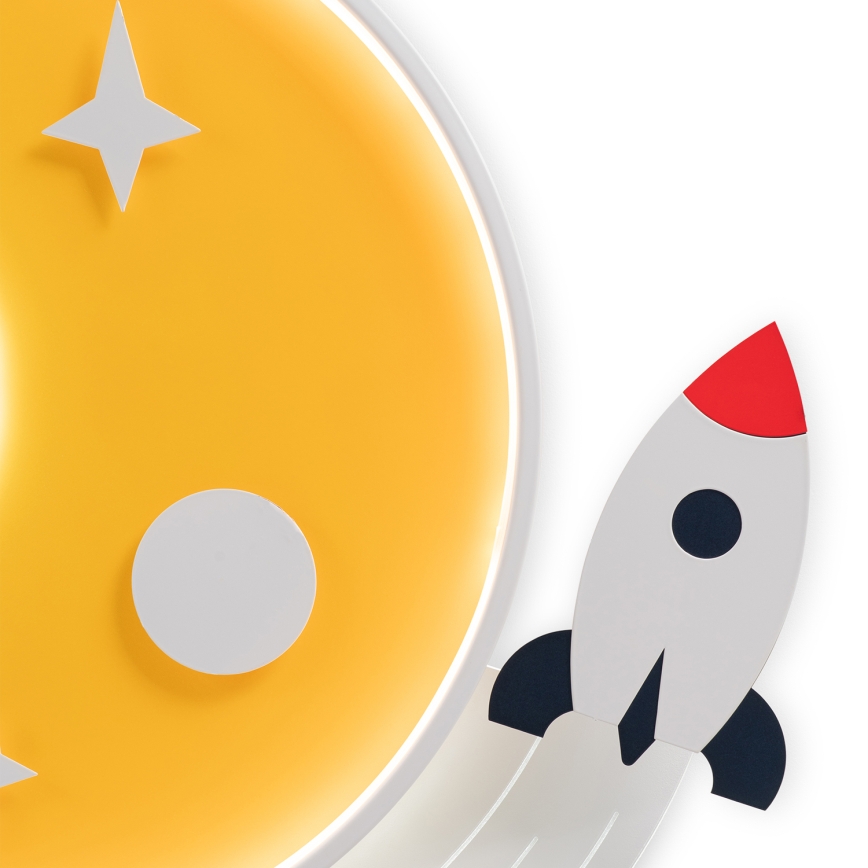 Brilagi -LED Lámpara de techo infantil STARSHIP LED/64W/230V 3000/4500K amarilla