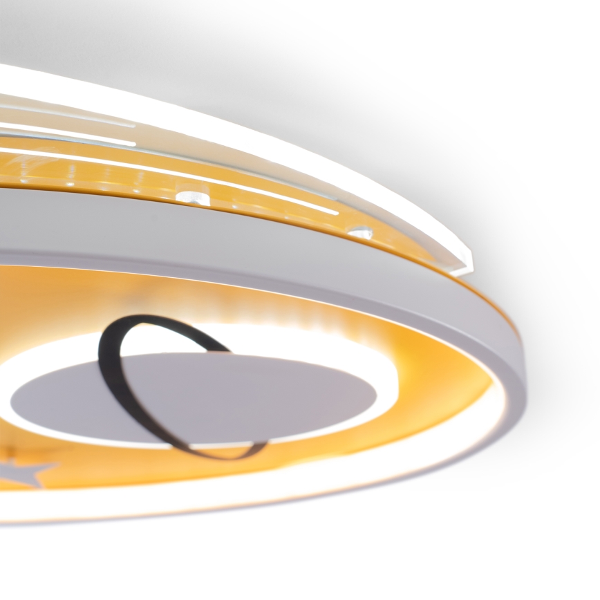 Brilagi -LED Lámpara de techo infantil STARSHIP LED/64W/230V 3000/4500K amarilla