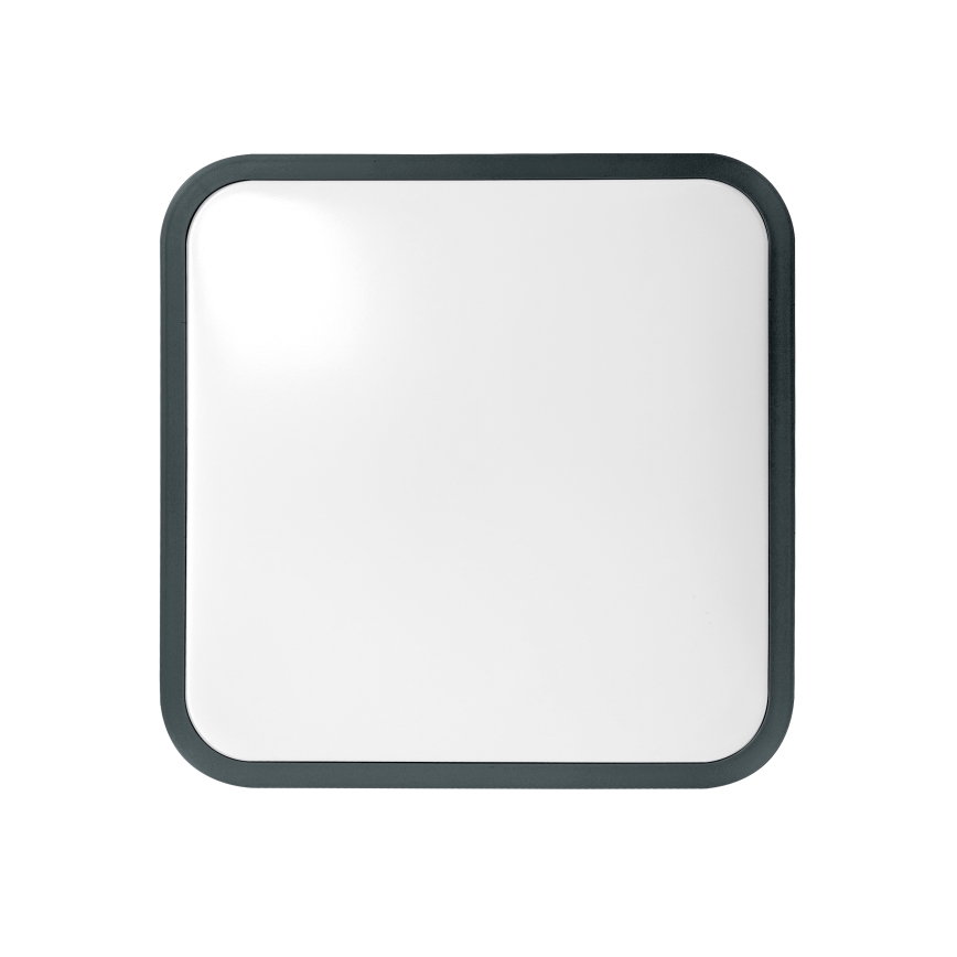 Brilagi - Lámpara de techo LED para baño con sensor ZENNA LED/18W/230V 28,5x28,5 cm IP44 antracita + mando a distancia