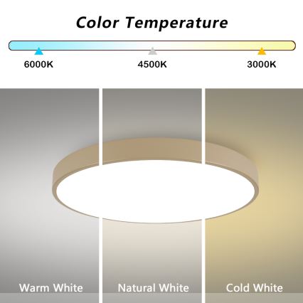 Brilagi - Plafón LED de techo POOL LED/100W/230V 3000/4000/6000K Ø 80 cm beige